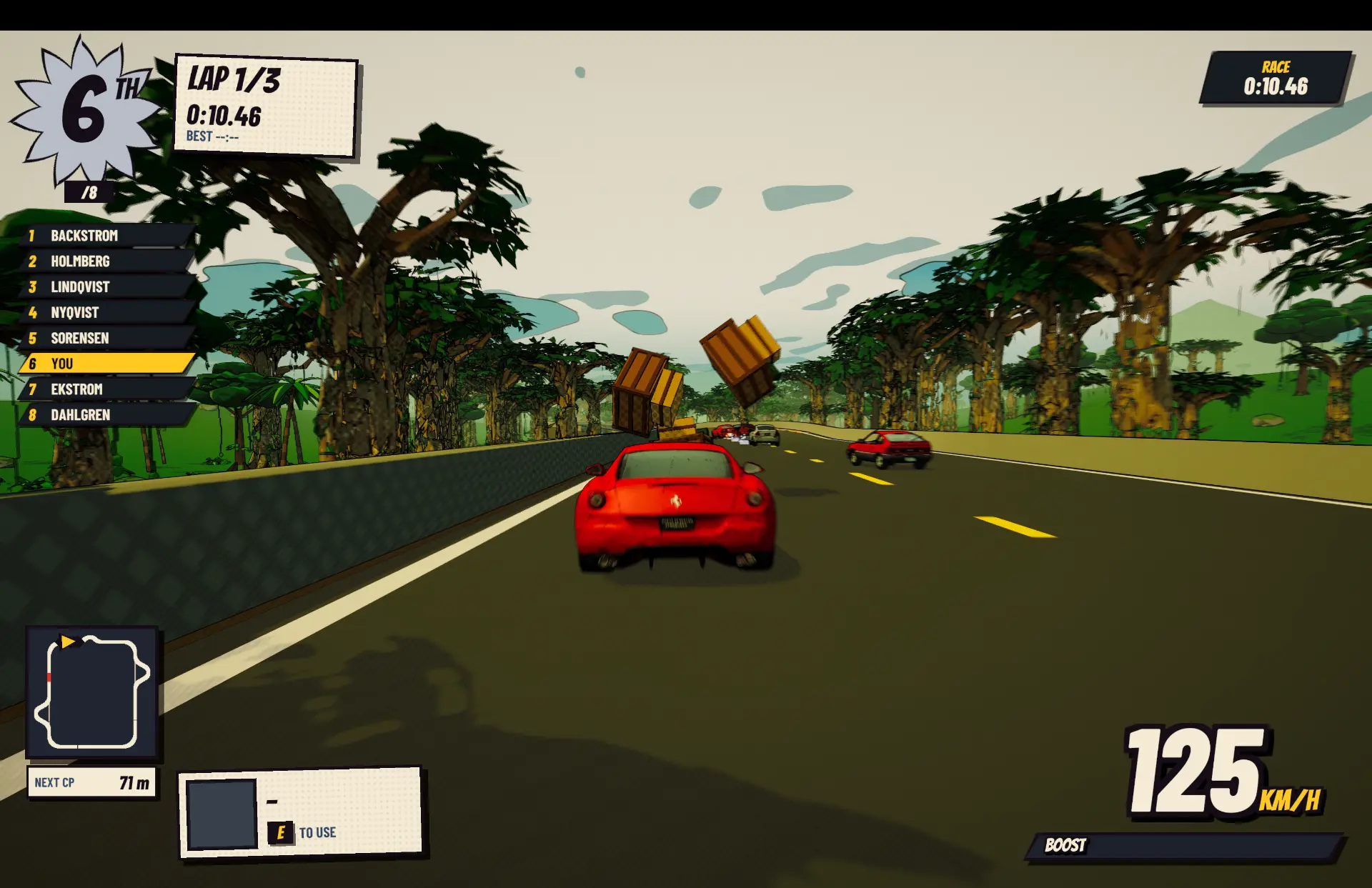 Jungle Ruins: baobab-lined speedway