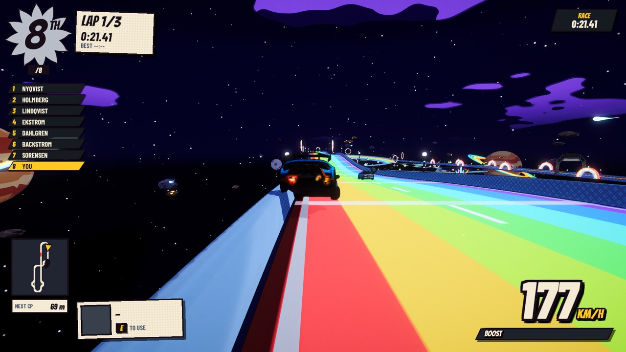 Rainbow Road in space